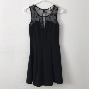 sheer stars black dress